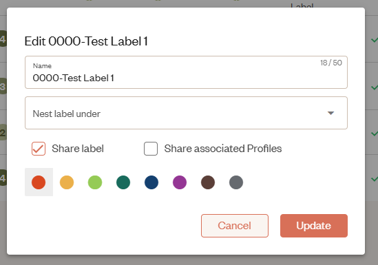 Working with Labels