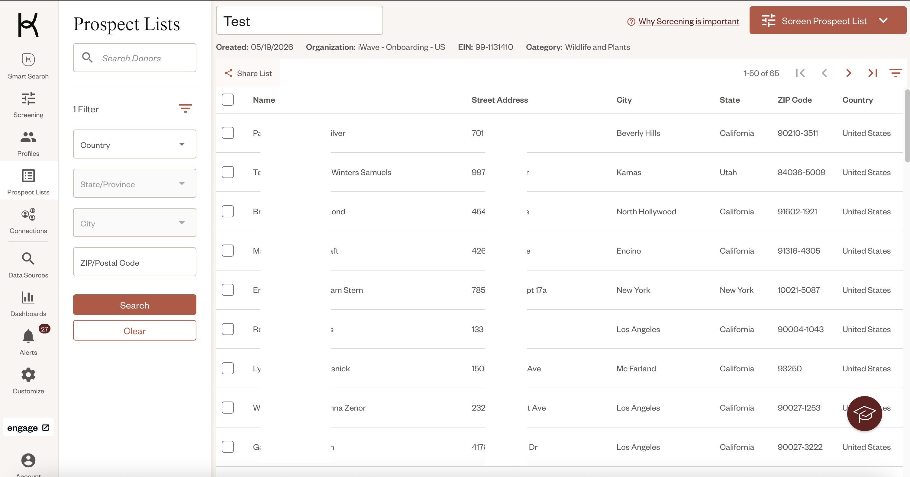 Prospect Lists